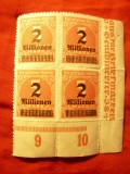Bloc Germania1923 Deutsches Reich - supratip 2mil/5000M ,margine coala ,inscris