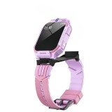 Cumpara ieftin Ceas smartwatch copii cu SIM, aplicatie, rotativ si detasabil, camera duala HD, purtabil gat, rezistent apa, ecran 1.83&quot;, apel video, roz, Ceramica