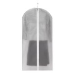 Set 5 Huse de Depozitare cu Fermoar, pentru Haine, de Protectie, Rezistent la Praf, diverse dimensiuni cm, Transparent-Alb