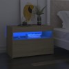 VidaXL Noptieră cu lumini LED, 2 buc., stejar Sonoma, 60x35x40 cm 3082781