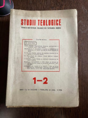 Studii Teologice. Revista institutelor teologice din Patriarhia Romana Seria a II-a 1-2 1958 foto