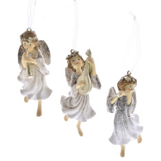 Set 3 ornamente brad din rasina Angels foto