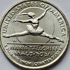 25 cents / quarter dollar 2023 USA, Maria Tallchief, litera D