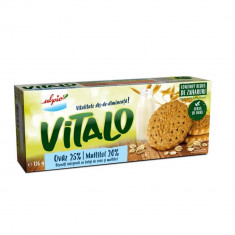 Biscuiti cu Ovaz si Indulcitor Ulpio Vitalo, 126 g, Biscuiti Ulpio, Biscuiti cu Cereale, Biscuiti din Ovaz, Biscuiti Ovaz, Biscuiti cu Fibre, Biscuiti