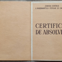 Certificat de absolvire a Cursurilor Populare de Limba Rusa, anii '50