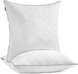 Cumpara ieftin Set de 2 perne vara iarna reversibila Songmics Alb 80x80x18 cm (Polyester 100%)