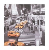 Tablou canvas, New York, Yellow cab, 60x60cm, gata de agatat pe perete