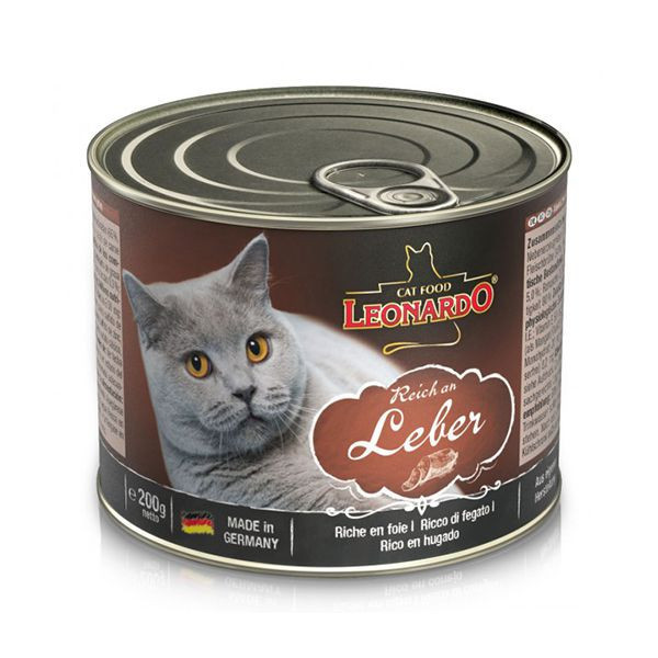 Leonardo conservă pentru pisici cu ficat 200 g