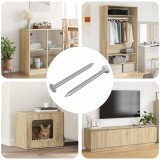 vidaXL Cuie pentru Lemn 2 pcs Argintiu &Oslash; 3 x 15 mm Metal 864373