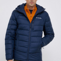 Columbia geacă de puf M Autumn Park Down Hooded Jacket bărbați, culoarea bleumarin, de tranziție 1930241