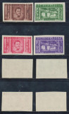 Romania 1937 Ion Creanga serie nedantelata 4 timbre tiraj 200 serii, Nestampilat