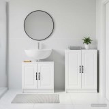 Cumpara ieftin Set de dulapuri pentru baie, 2 piese UTRECHT Alb foarte lucios
