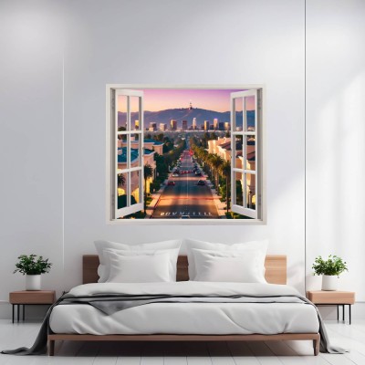 Folie imprimata color pentru decor perete locuinta, dimensiune 125 x 110cm, model: VIEW TO HAVEN 16 foto