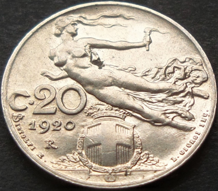 Moneda istorica 20 CENTESIMI - ITALIA, anul 1922 *cod 1546 B