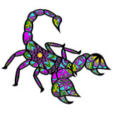 Cumpara ieftin Sticker decorativ, Mandala, Scorpion, Multicolor, 69 cm, 7456ST-4, Oem