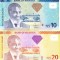 Bancnota Namibia 10 si 20 Dolari 2013 - P11b/12b UNC ( set x2 )