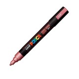 Marker UNI PC-5M Posca, 1.8-2.5 mm,varf mediu,rosu metalizat