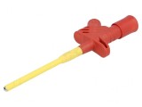 Clips de măsurare cu c&acirc;rlig roșu 6A 1kVDC 4mm