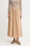 OUI fustă culoarea bej, maxi, eVazăți, 93841
