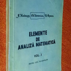 Elemente de analiza matematica Vol. 1 - Hadnagy, Izvercian, Popescu