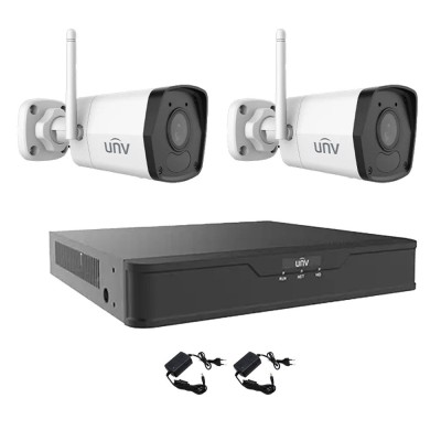 Sistem supraveghere video Wi-Fi 2 camere 2MP Smart IR 30m, Microfon, NVR 4 canale 4K, accesorii SafetyGuard Surveillance foto