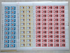 TIMBRE ROM&Acirc;NIA LP707/1969 A25 -a aniversare eliberare fascism- Set 3 coli -MNH