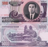 Bancnota Coreea de Nord 5000 Won 2006, UNC, Ne流通rată