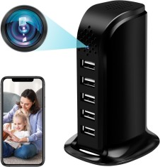 Camera Spion WIFI, TSS-HUB5 Ascunsa in HUB USB cu 5 Port-uri, 5MP, Full HD, Inregistrare Audio-Video, Activare la miscare , Slot Card, cu APP