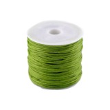Snur din bumbac cerat, diametru 0,8 mm, lungime 25 m, Verde olive