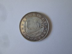 Rara! Malta 1 Lira/Pound 1979 aUNC argint cu patina deosebita,moneda comemorativa:Evacuarea armatei britanice foto