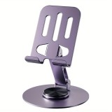 Suport de birou pentru telefon sau tableta, flippy, din metal, pliabil, 5.7 x 13.5 x 8.7 cm, universal, mov