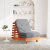 Gossi canapea futon cu saltea, maro, 70x206x11 cm, lemn masiv de pin