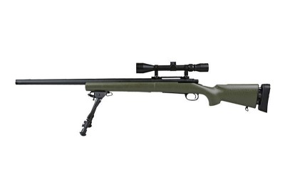 Sniper SW-04J cu luneta si bipod Upgrade Olive [SNOW WOLF] foto