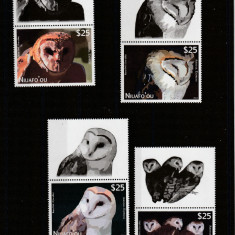 Niuafo'ou 2012-Fauna,Bufnite,serie (prima parte) 4 val.cu vignete,MNH,Mi.475-478