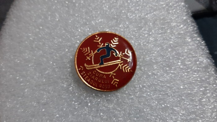 Insigna Cupa Ziarului Steagul Rosu la schi