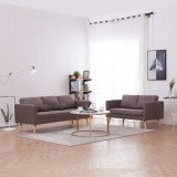 VidaXL Set de canapele, 2 piese, gri taupe, material textil 276858