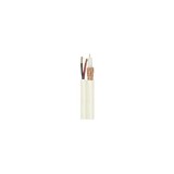 Cablu coaxial cu alimentare, elSales ELS-COAX-160, 2x0.5, lungime 1 metru, alb
