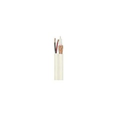 Cablu coaxial cu alimentare, elSales ELS-COAX-160, 2x0.5, lungime 1 metru, alb