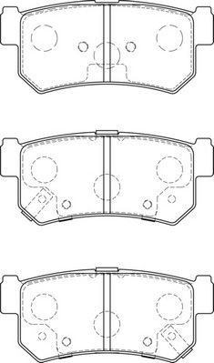 Placute frana Hyundai Grandeur (Tg), Sonata 5 (Nf), Trajet (Fo) SRLine parte montare : Punte spate