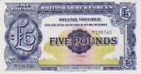 Bancnota Anglia (British Armed Forces) 5 Pounds (1958) - PM23 UNC ( Seria 2 )