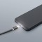 Cablu de date USB type C 1m negru cu iluminare LED rosu delight