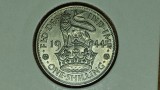 Anglia Marea Britanie - moneda colectie argint - 1 shilling 1944 UNC in cartonas