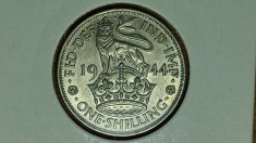 R08 Anglia Marea Britanie - moneda colectie argint - 1 shilling 1944 UNC in cartonas