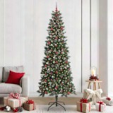 vidaXL Brad de Crăciun artificial cu 300 LED Verde 96 x 96 x 240 cm 3395844