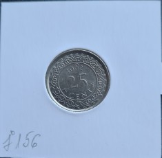 Suriname 25 cents centi 1982 foto