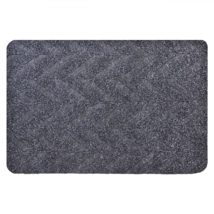 Covoraș Ușă, Model Zigzag, Culoare Gri, Dimensiuni 57x38 cm