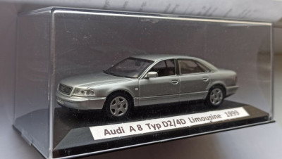 Macheta Audi A8 D2 Facelift 1999 silver - Minichamps 1/43 foto