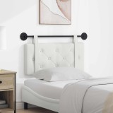 vidaXL Cap de pat suspendat Pe perete Alb 80 cm Piele artificială 42031577