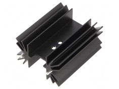 Radiator extrudat negru TO218 TO220 TO247 L: 25mm W: 41,6mm