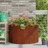 vidaXL Jardinieră Ruginit 90 x 45 x 50 cm Oțel rezistent de intemperii 883716